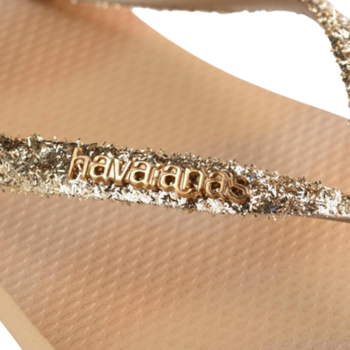 Chinelo Havaianas Glitter Party Dourada Feminina