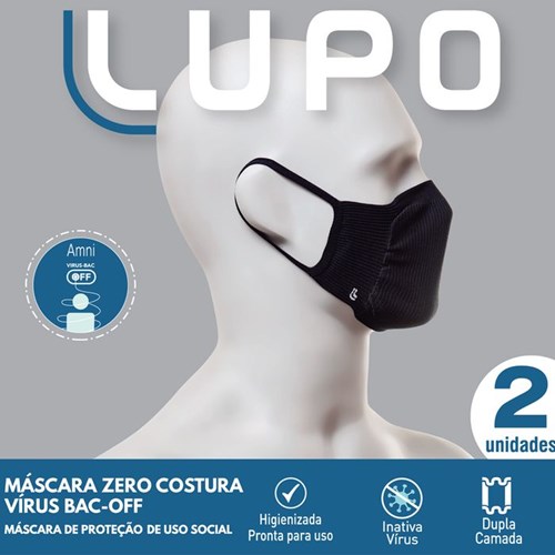 Kit Mascara Lupo 36004-900 Preta-Kit com 2 unidades (Adulto)