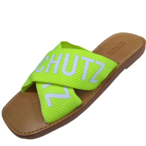 Rasteira Schutz Amarelo Neon Feminina