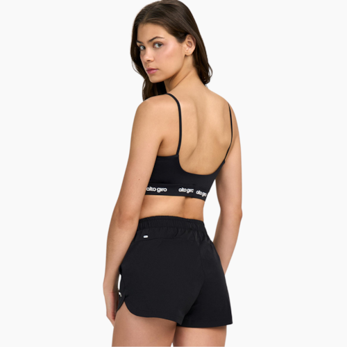 Shorts Alto Giro Franzido E Refletivos Feminino