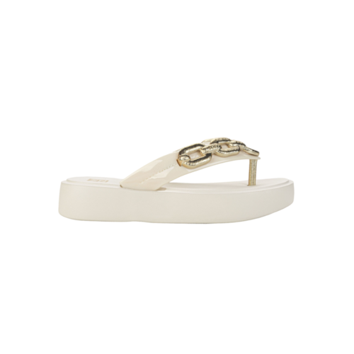 Tamanco Plataforma Off White Chain Zaxy feminino