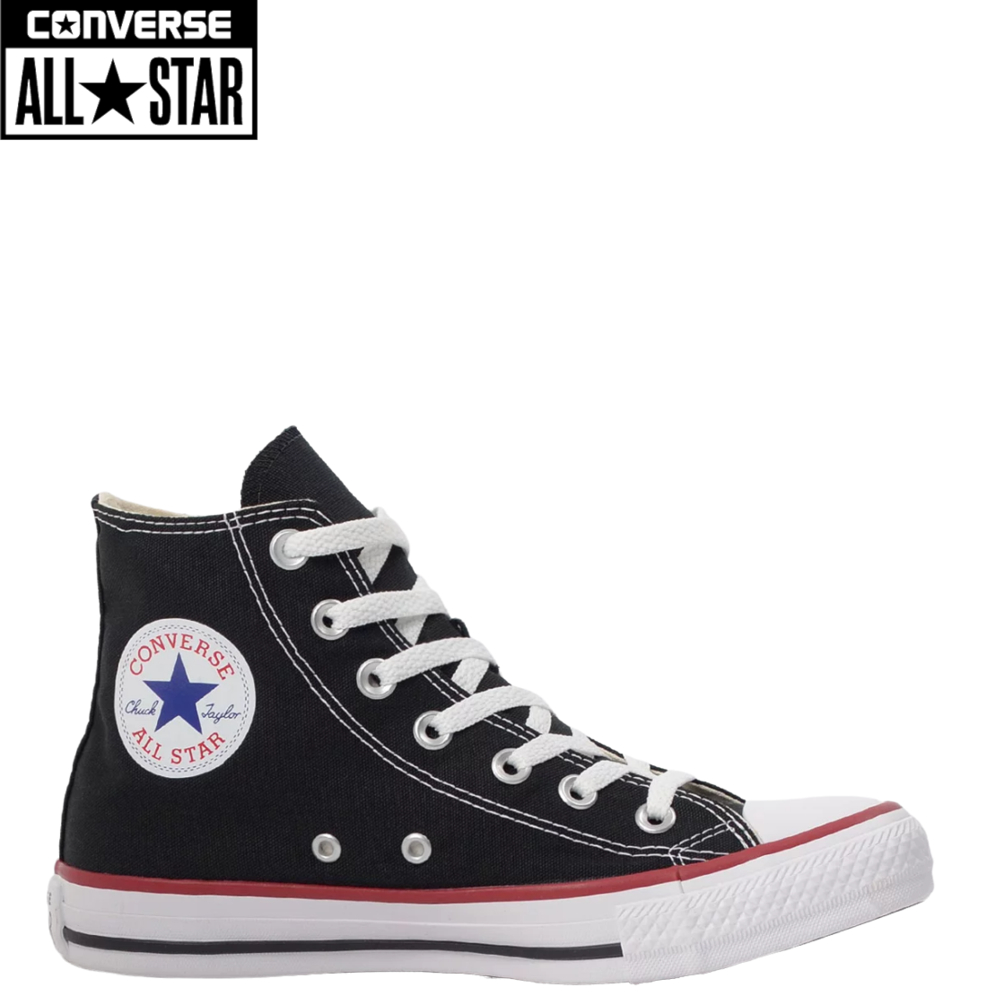 All star preto com sales vermelho